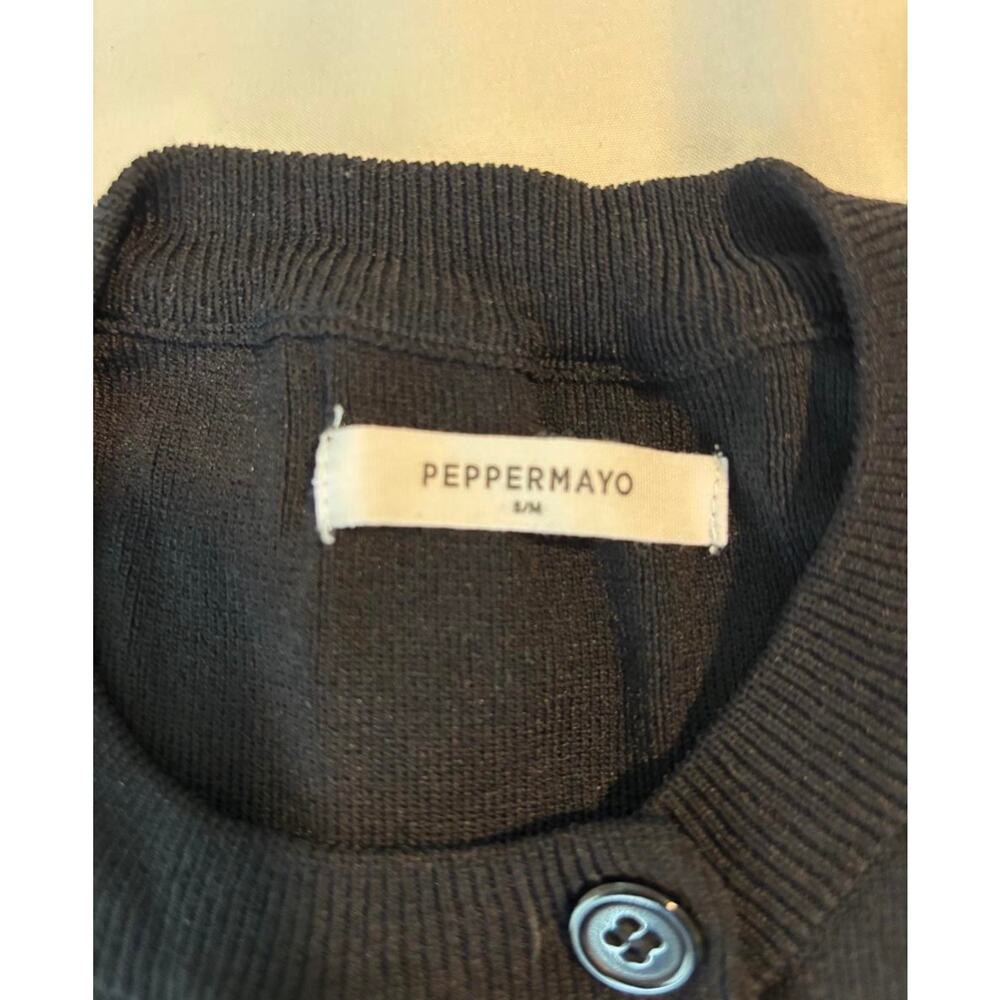 Peppermayo black mini dress with button detail, size S/M - Picture 3 of 3